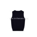 Boy's Knitted 100% Cotton Jacquard Spot School Vest